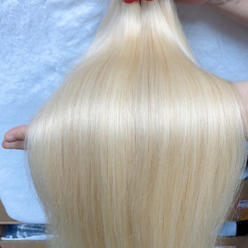 Wholesale #613 Raw Hair Bulk Blonde Straight Human Hair Bulk Extension for Braiding 1kg | Human Hair Wig | Lace Front